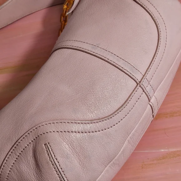 Soho 9541 Baby Pink Leather Bag Hobo Shoulder Handbag Purse Pochette Bague - Picture 6 of 9